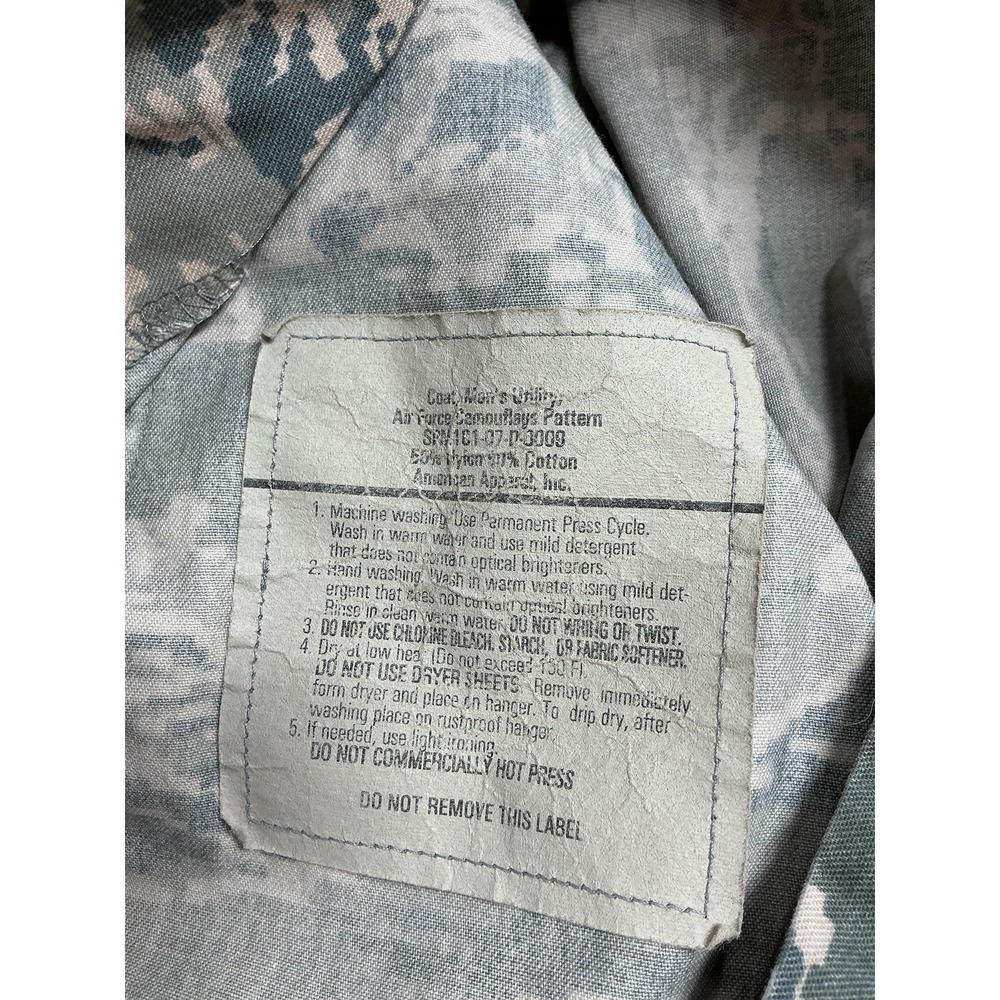 American Apparel Jacket Mens 42s Green Camo Air Force Utility Coat Patches View 6